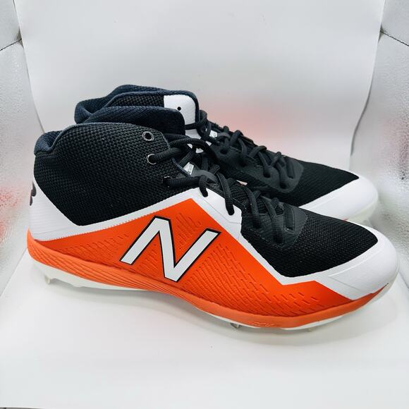 New Balance Men\'s Metal Cleats M4040BO4 Mid Black Orange | Size 16 D US main image 5